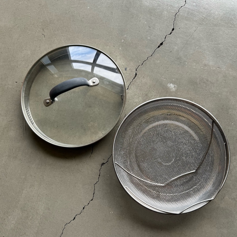 Instant Pot / Stainless Steel Steamer Basket + Glass Lid Set